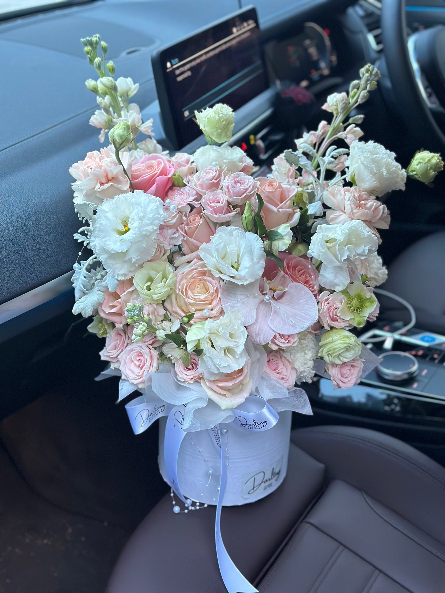 Flowers in Posy Hatbox