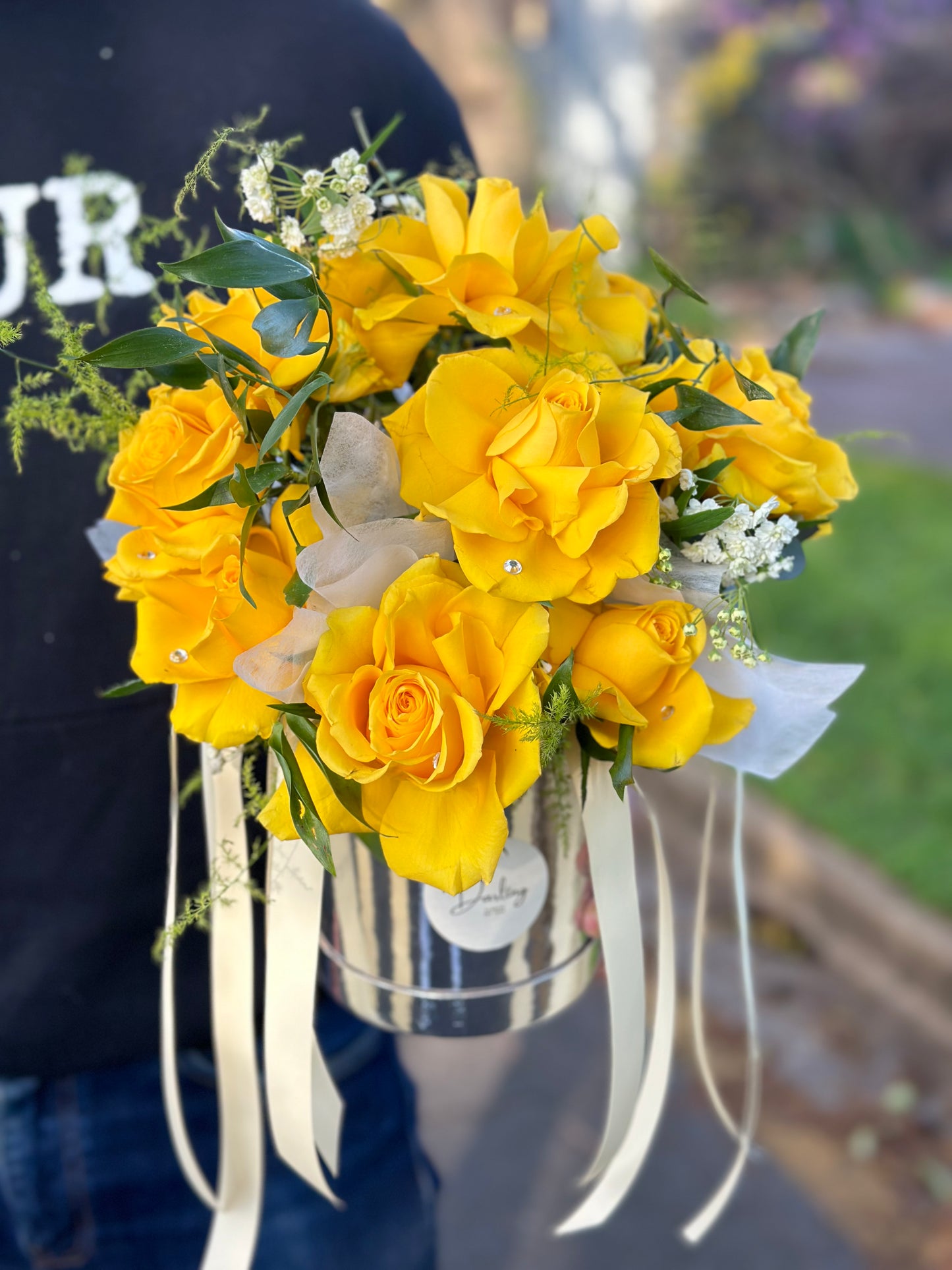 Flowers in Posy Hatbox
